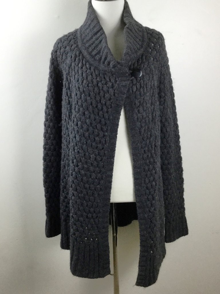 Vince Charcoal Grey One Button Long Cardigan M
